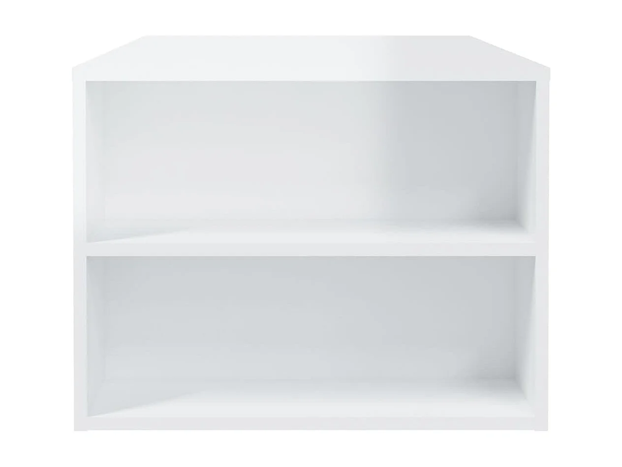 Mesa de centro 102x55x42 cm madeira processada branco brilhante