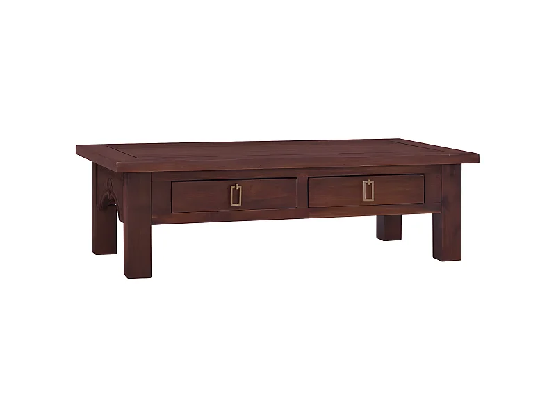 Table basse Marron classique 100x50x30 cm Bois d'acajou massif