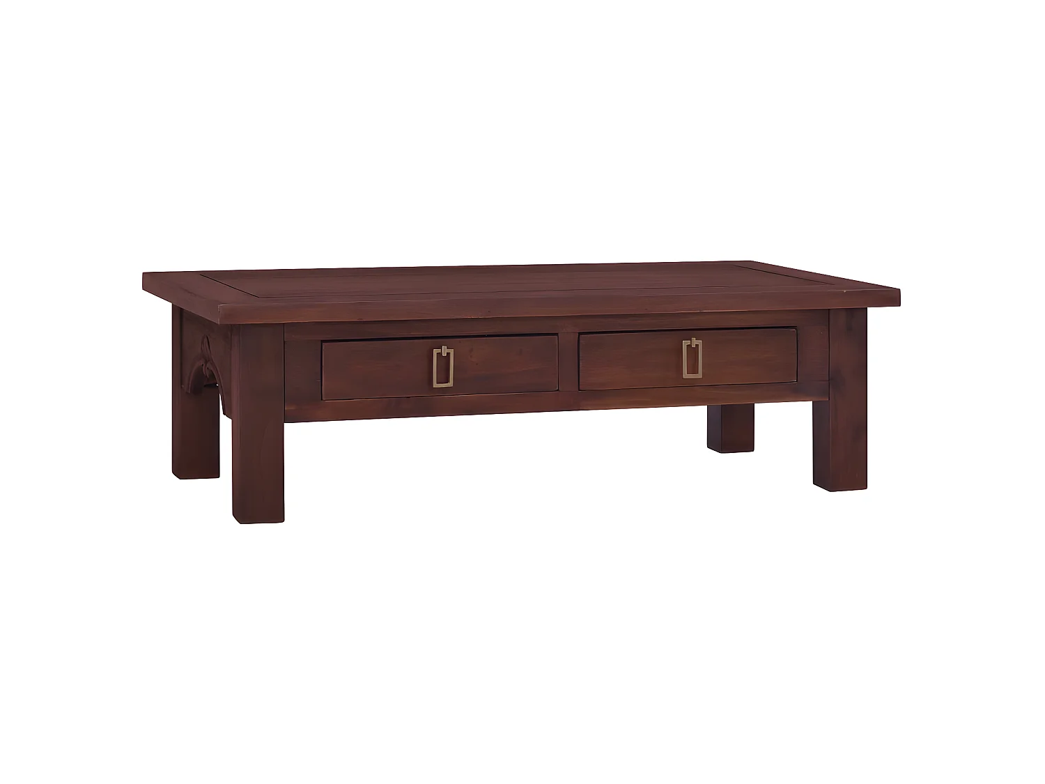 Table basse Marron classique 100x50x30 cm Bois d'acajou massif