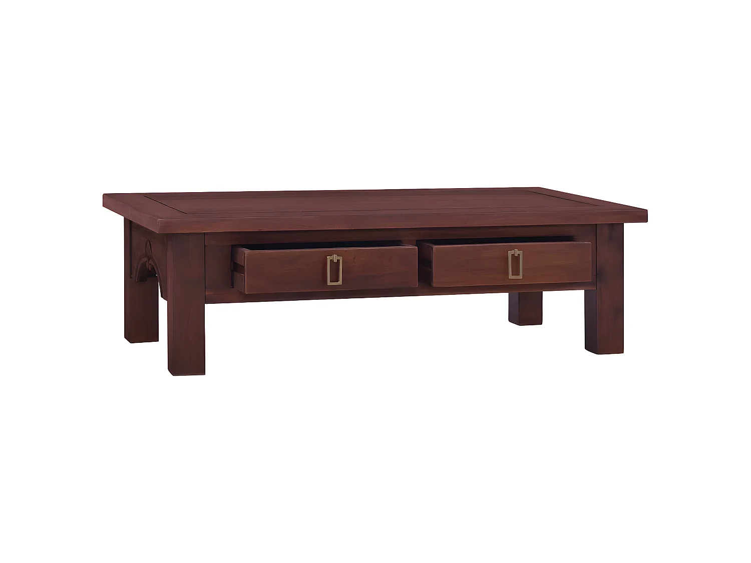 Table basse Marron classique 100x50x30 cm Bois d'acajou massif