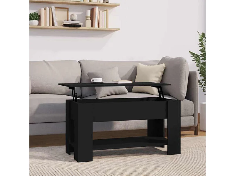 Couchtisch Schwarz 101x49x52 cm Holzwerkstoff