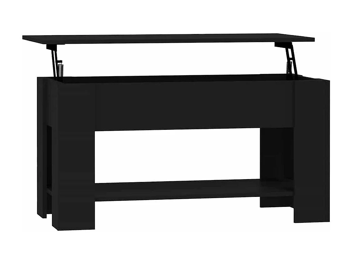 Tavolino da Salotto Nero 101x49x52 cm in Legno Multistrato