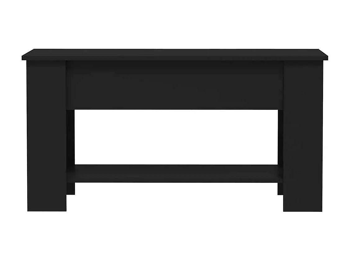 Tavolino da Salotto Nero 101x49x52 cm in Legno Multistrato
