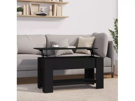 Kauf Unique Couchtisch Schwarz 101x49x52 cm Holzwerkstoff