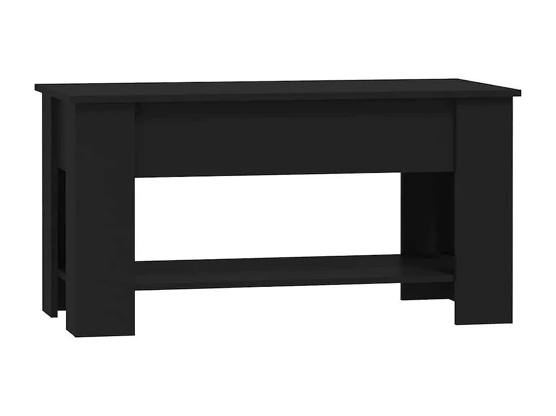 Table basse noir 101x49x52 cm bois d'ingénierie