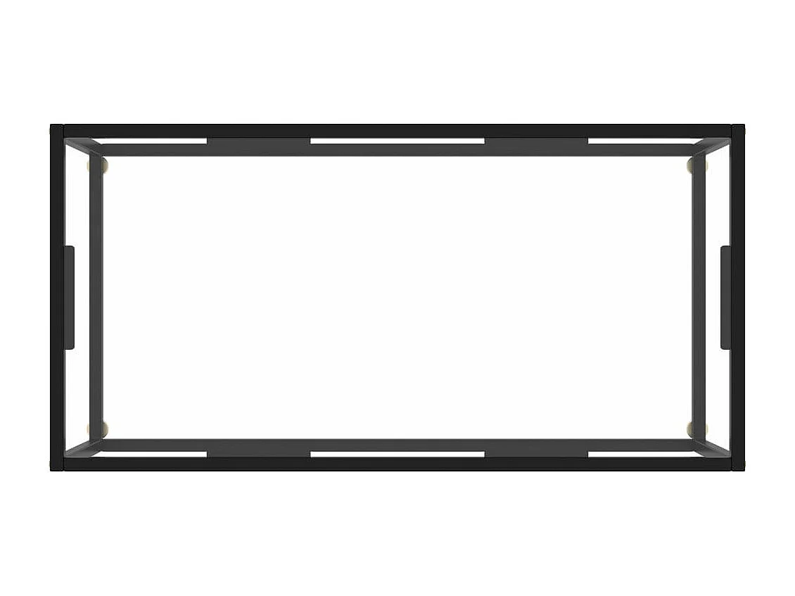 Salontafel met gehard glas 100x50x35 cm zwart