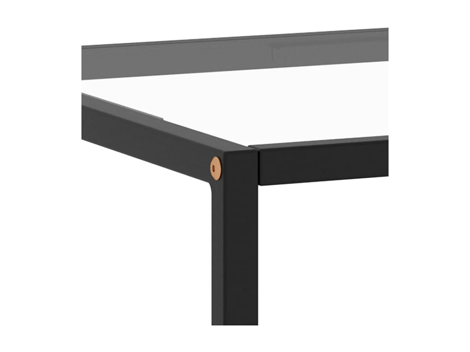 Table basse Noir avec verre trempé 100x50x35 cm