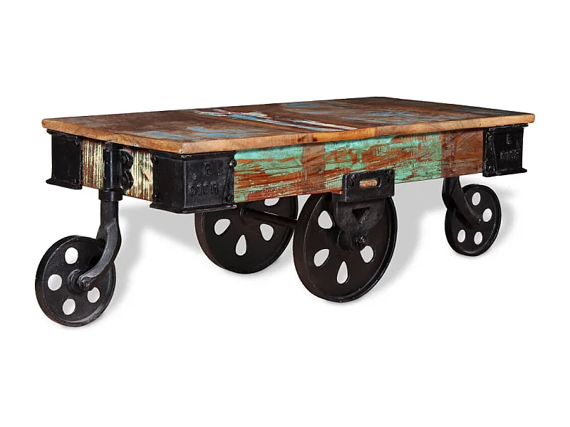 Salontafel 90x45x35 cm gerecycled hout