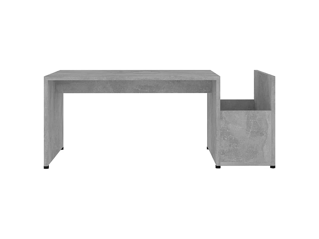 Tavolino da Salotto Grigio Cemento 90x45x35cm Legno Multistrato