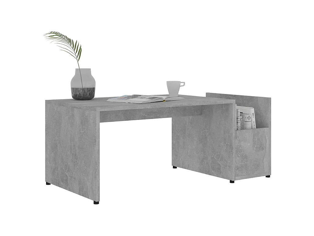 Salontafel 90x45x35 cm bewerkt hout betongrijs