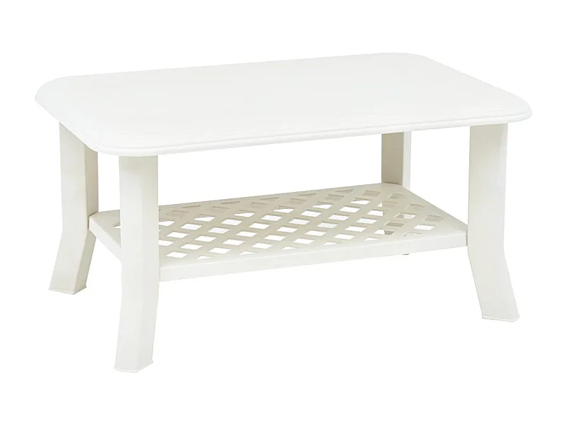 Mesa de centro 90x60x46 cm plástico branco