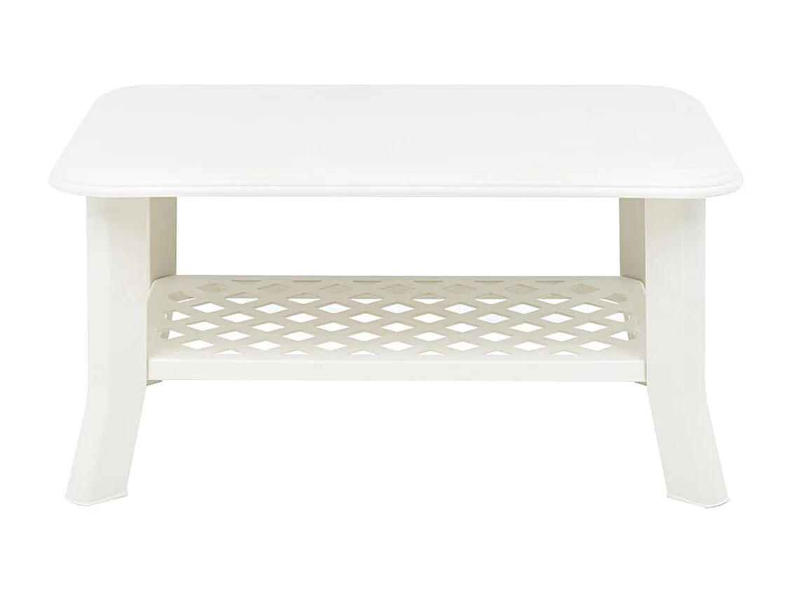 Mesa de centro 90x60x46 cm plástico branco