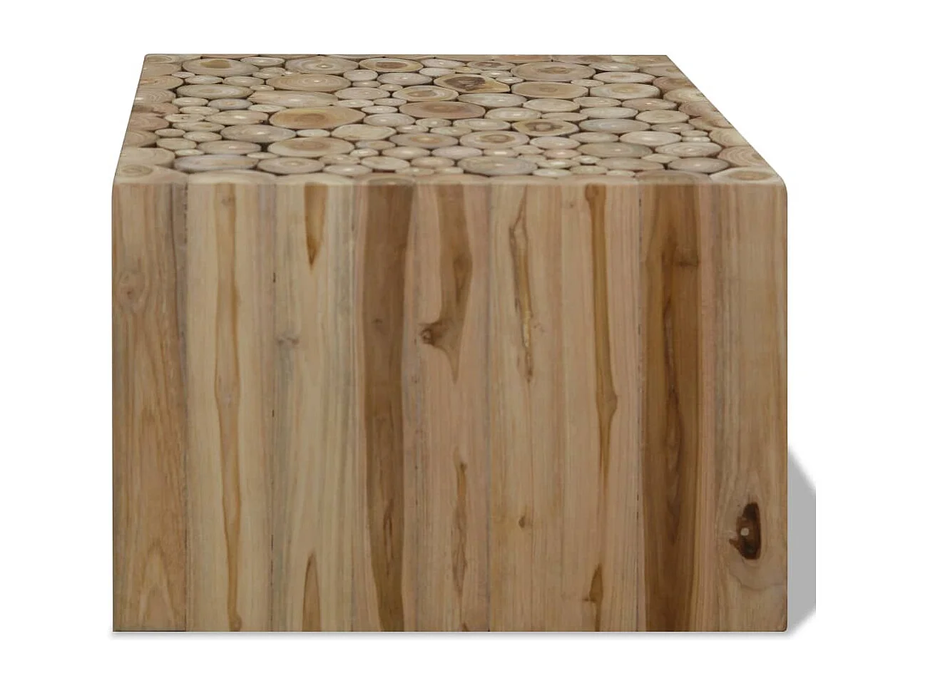 Table basse Teck authentique 50x50x35 cm
