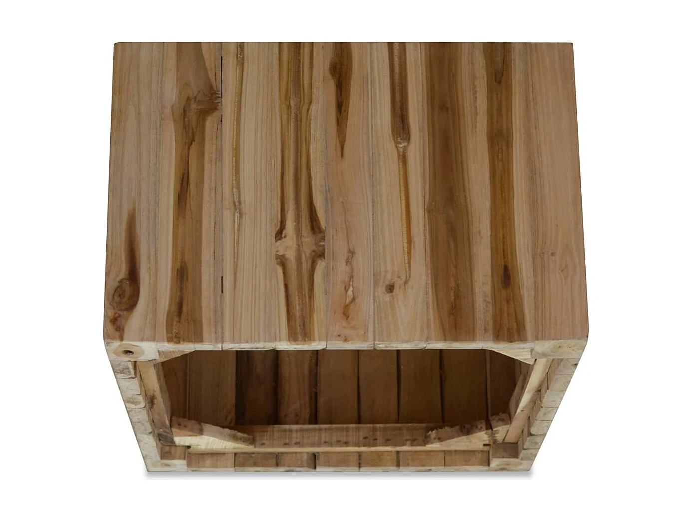 Table basse Teck authentique 50x50x35 cm