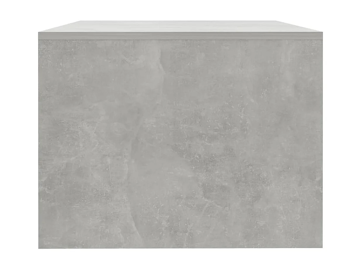 Table basse gris béton 102x55x42 cm bois d'ingénierie
