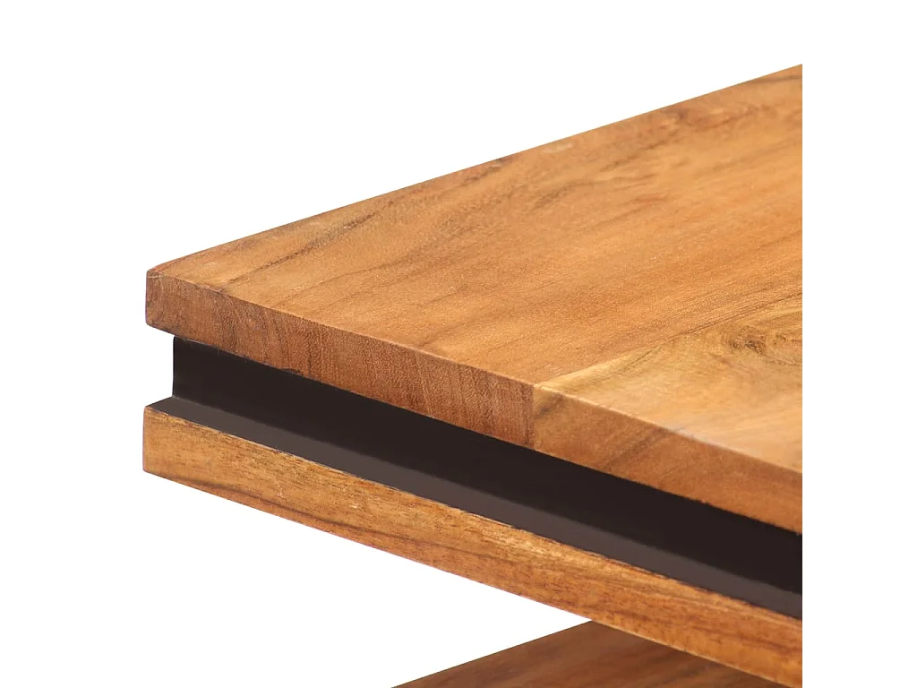 Tavolino da Salotto 100x45x33 cm in Legno Massello di Acacia