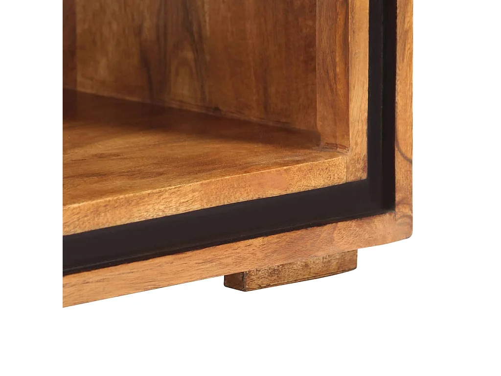 Tavolino da Salotto 100x45x33 cm in Legno Massello di Acacia