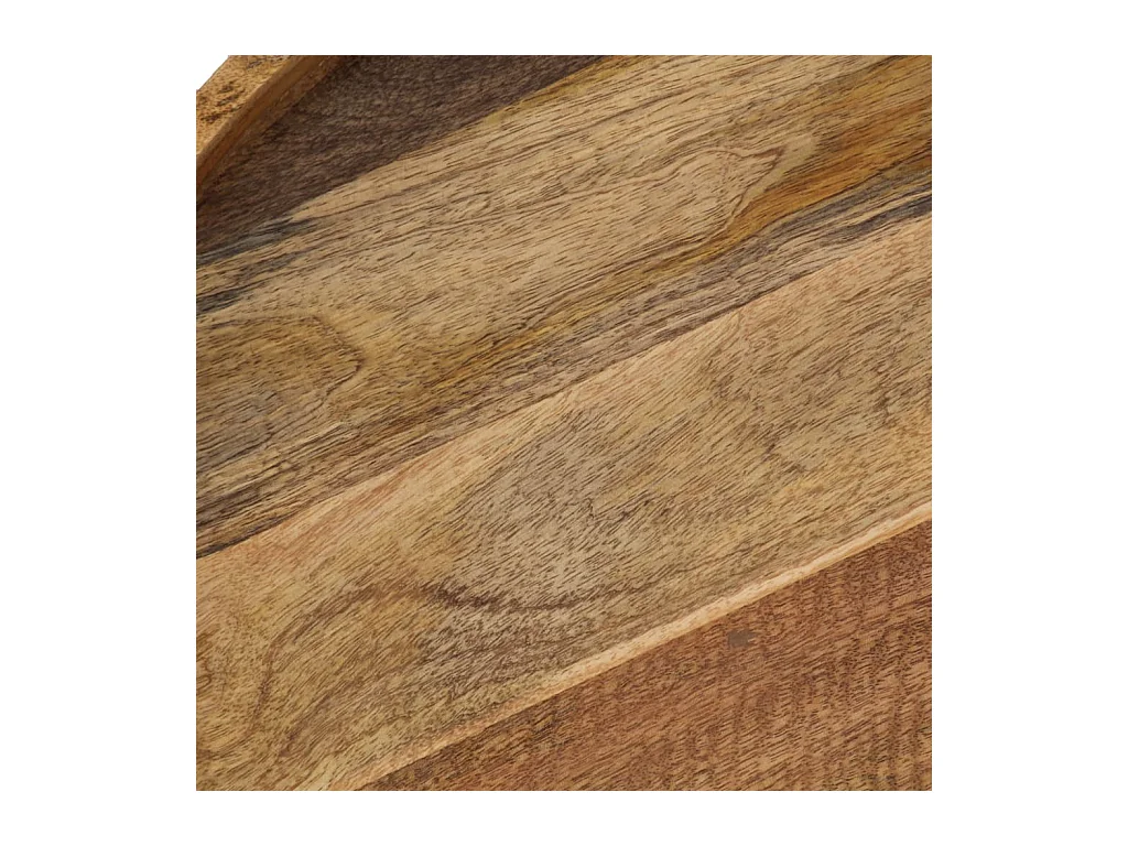 Couchtisch Massivholz Mango und Stahl 50x40 cm