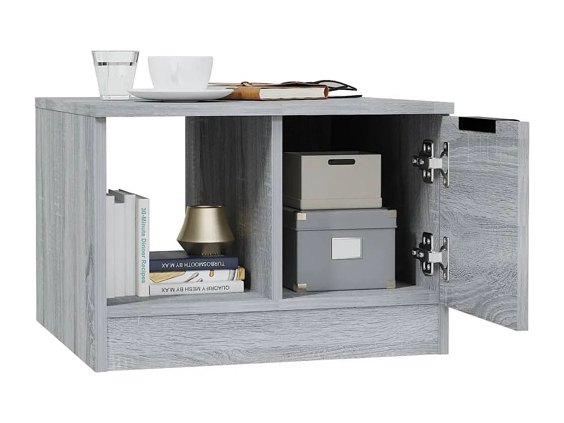 Table basse sonoma gris 50x50x36 cm bois d'ingénierie