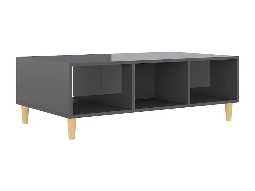 Salontafel 103,5x60x35 cm bewerkt hout hoogglans grijs