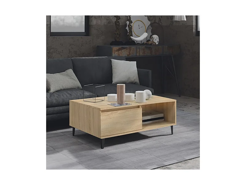 Couchtisch Sonoma-Eiche 90x60x35 cm Holzwerkstoff