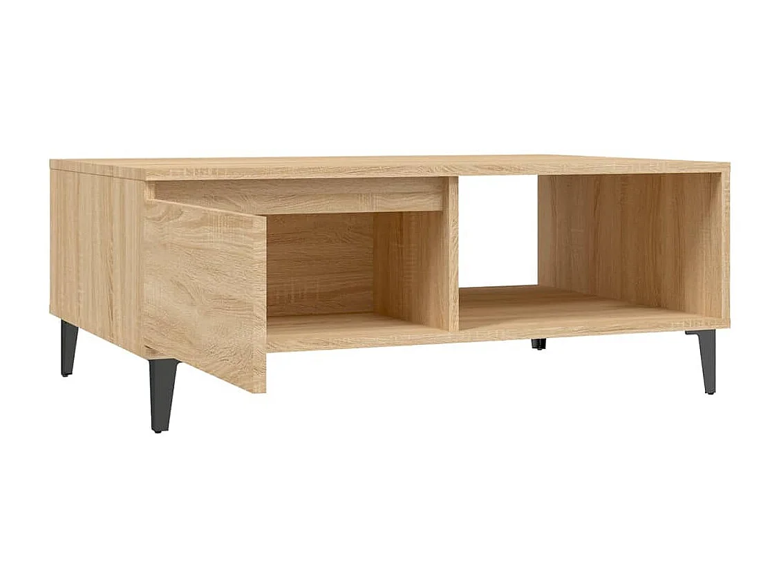 Table basse chêne sonoma 90x60x35 cm bois d'ingénierie