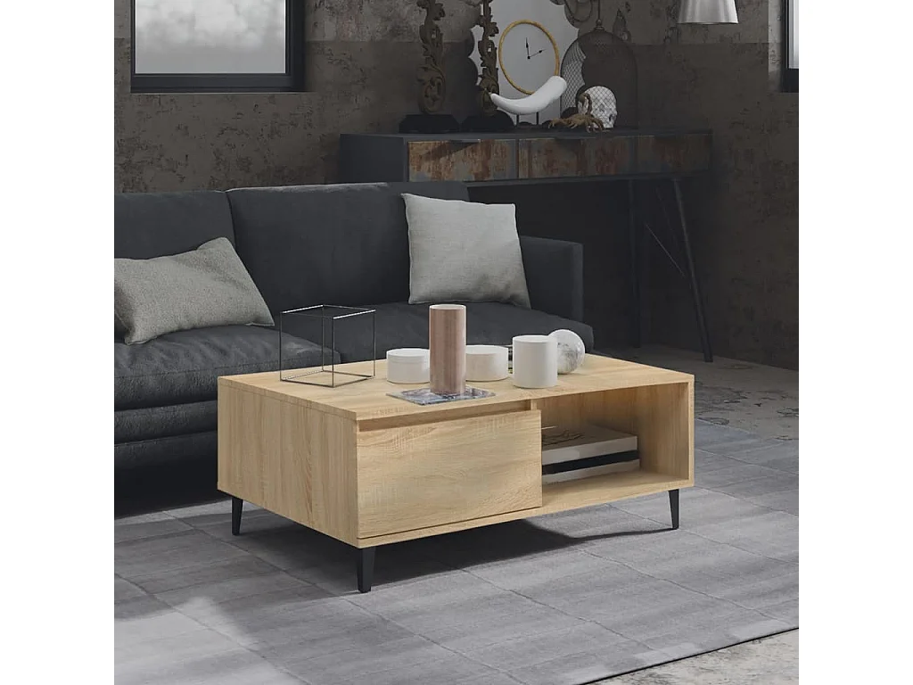 Couchtisch Sonoma-Eiche 90x60x35 cm Holzwerkstoff