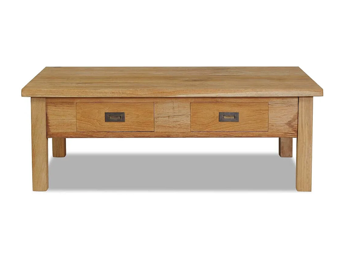 Table basse teck massif 100x60x35 cm