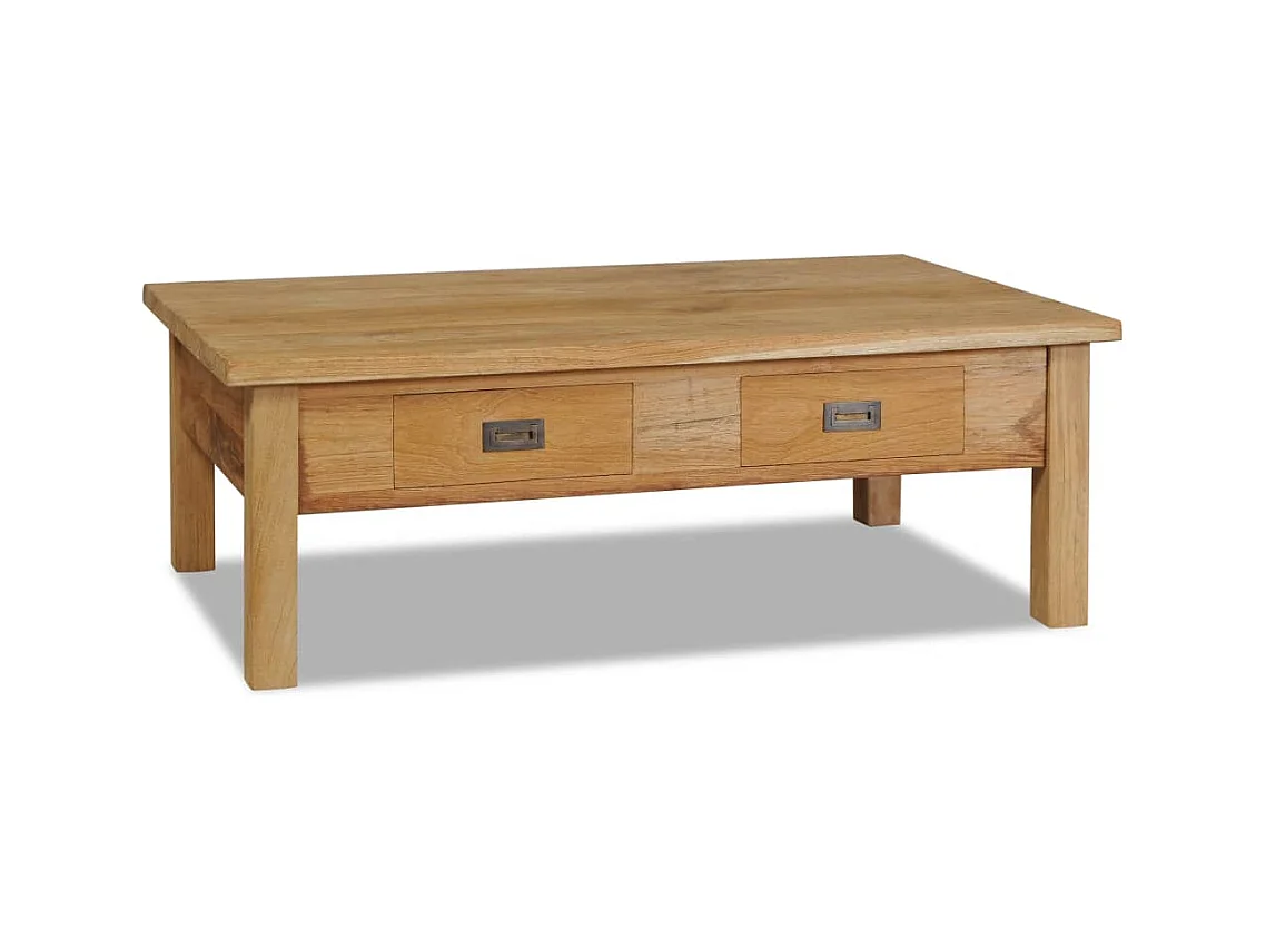 Table basse teck massif 100x60x35 cm