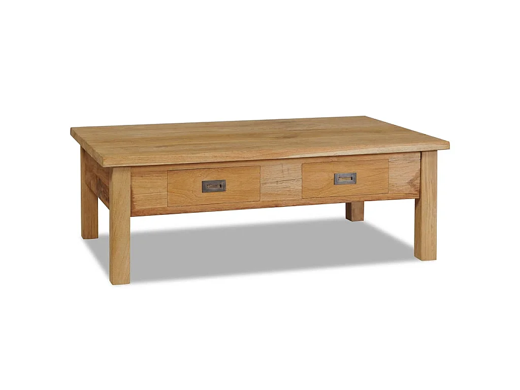 Salontafel massief teakhout 100x60x35 cm