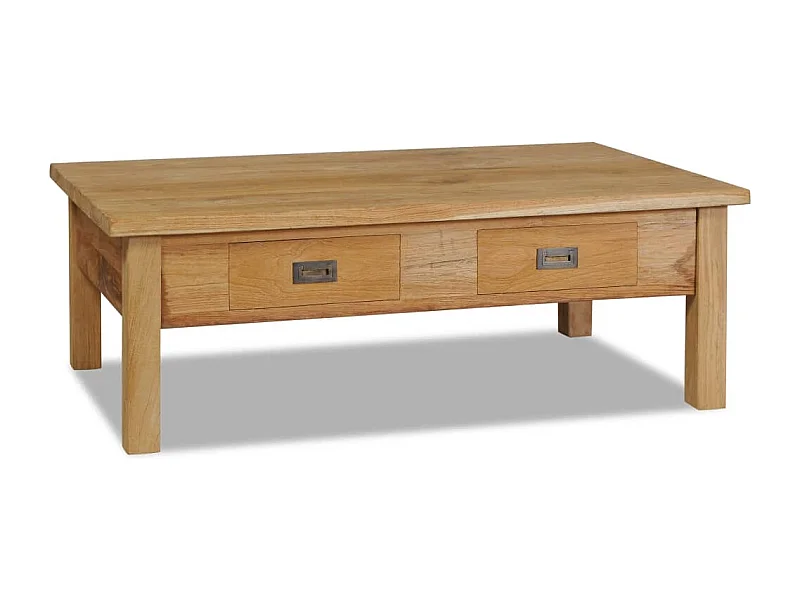Table basse teck massif 100x60x35 cm