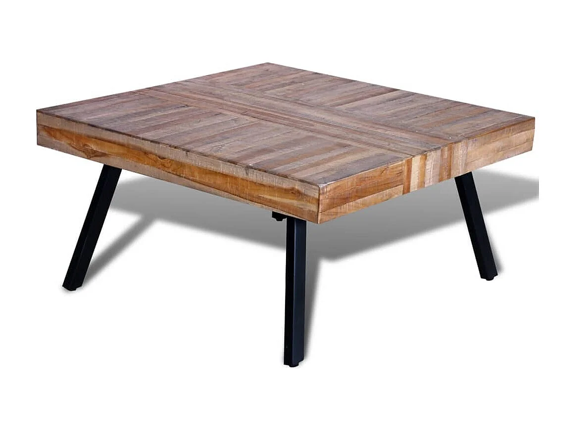 Mesa de centro cuadrada madera de teca reciclada