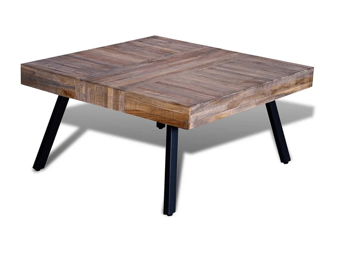 Mesa de centro cuadrada madera de teca reciclada