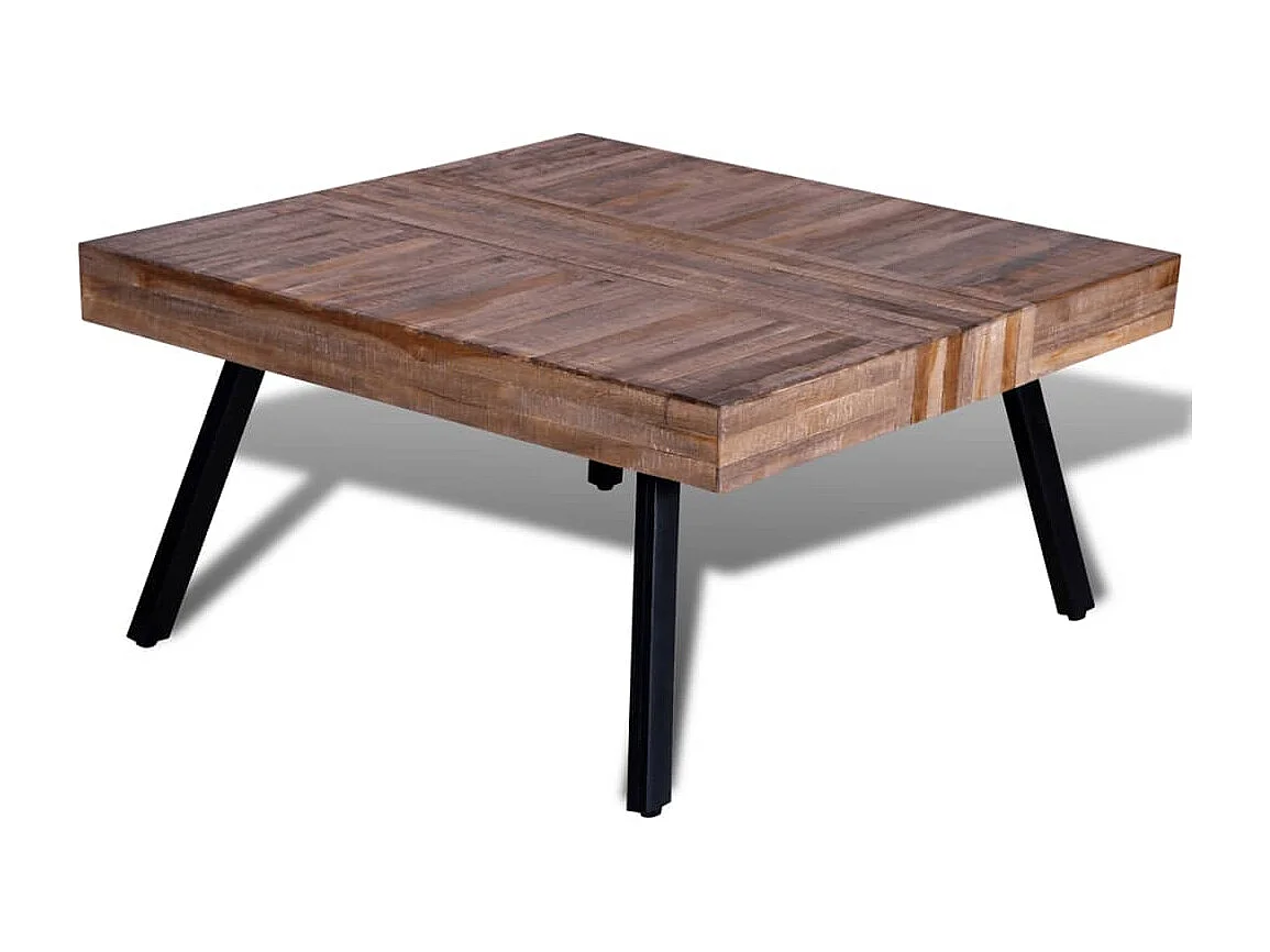 Mesa de centro cuadrada madera de teca reciclada