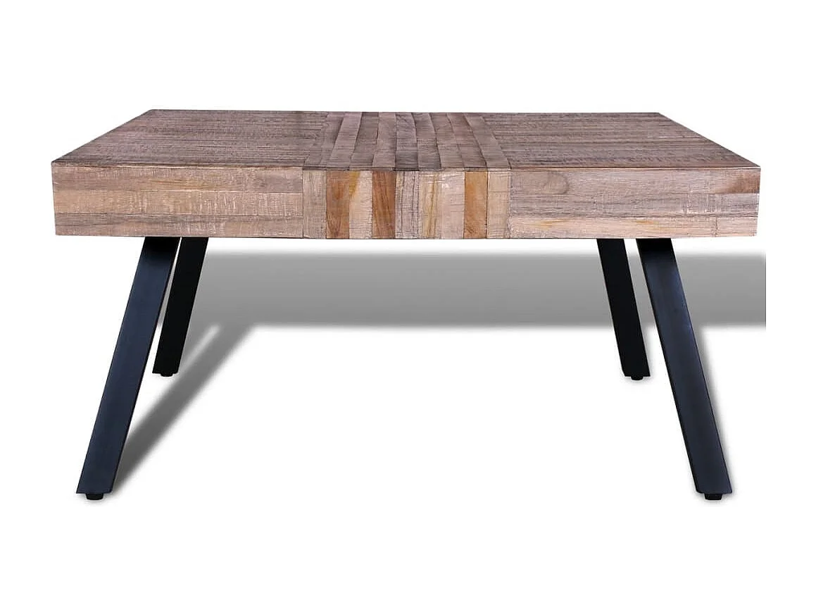 Mesa de centro cuadrada madera de teca reciclada