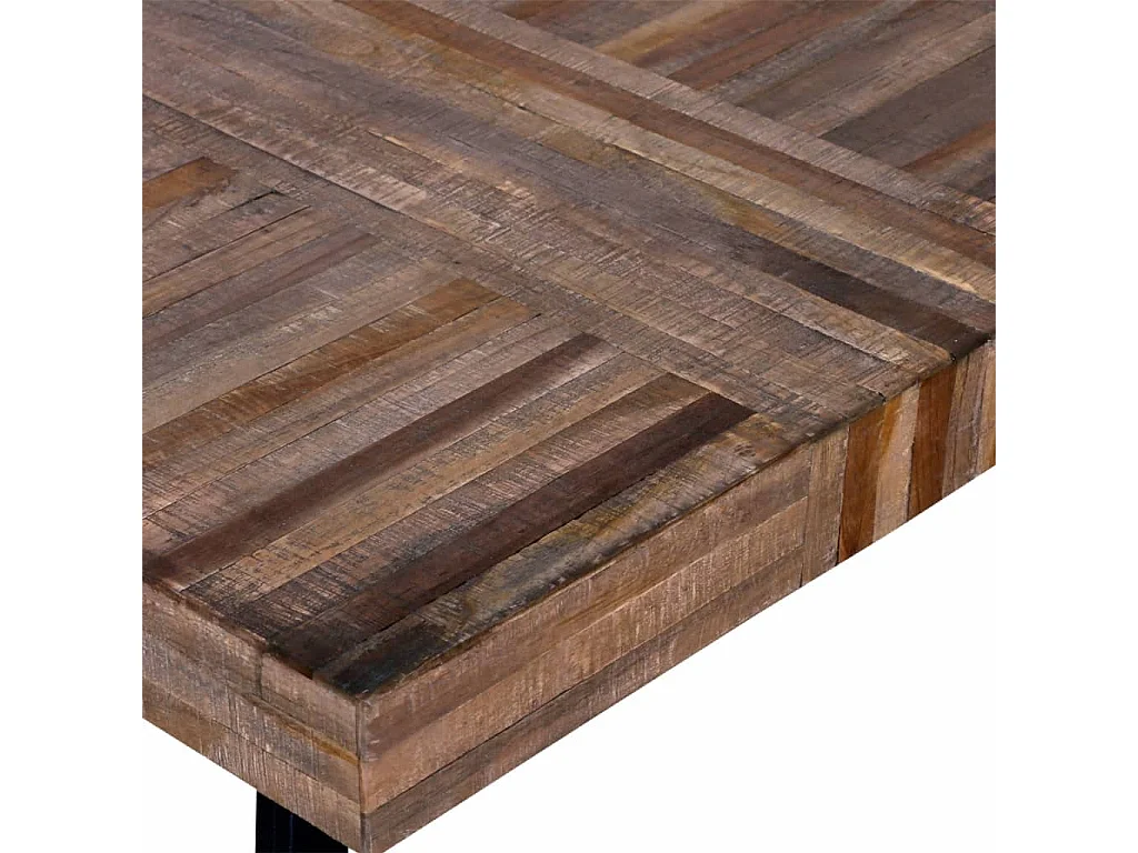 Mesa de centro cuadrada madera de teca reciclada