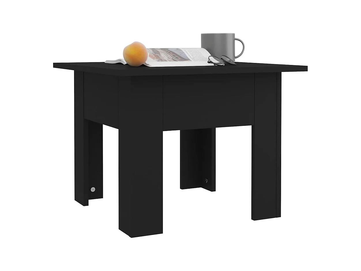 Salontafel 55x55x42 cm bewerkt hout zwart