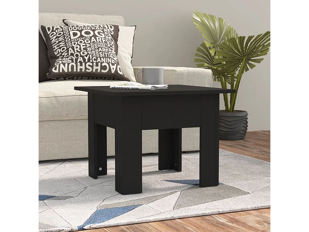 Couchtisch Schwarz 55x55x42 cm Holzwerkstoff