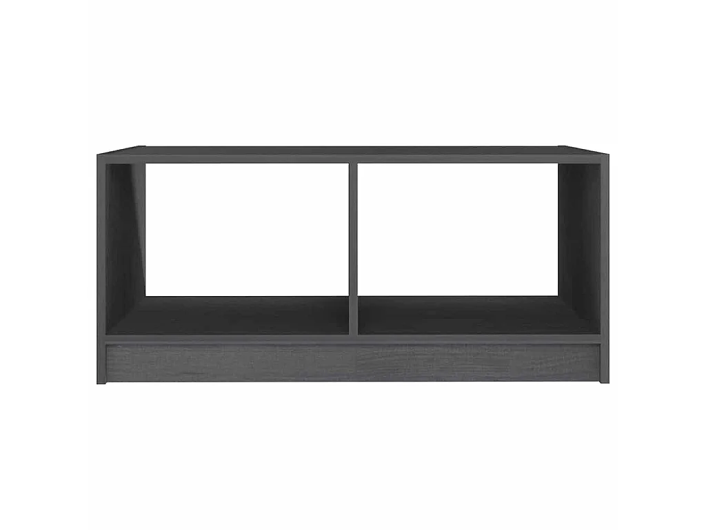 Table basse gris 75x50x33,5 cm bois de pin massif