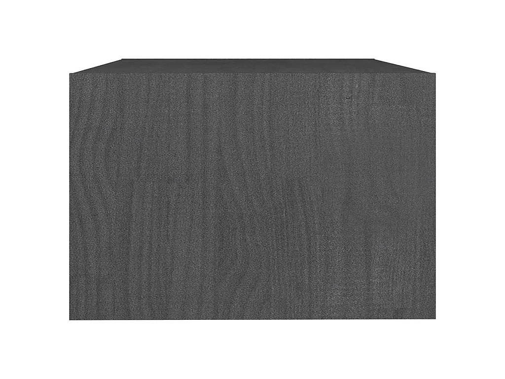 Table basse gris 75x50x33,5 cm bois de pin massif