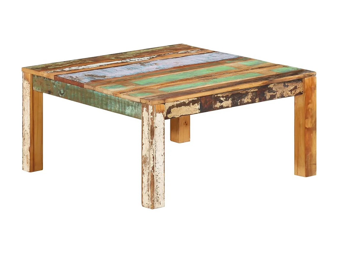 Couchtisch 80x80x40 cm Altholz Massiv