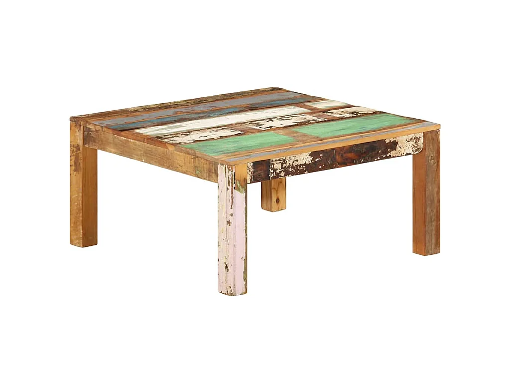 Couchtisch 80x80x40 cm Altholz Massiv