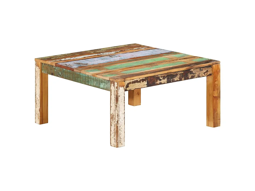 Couchtisch 80x80x40 cm Altholz Massiv