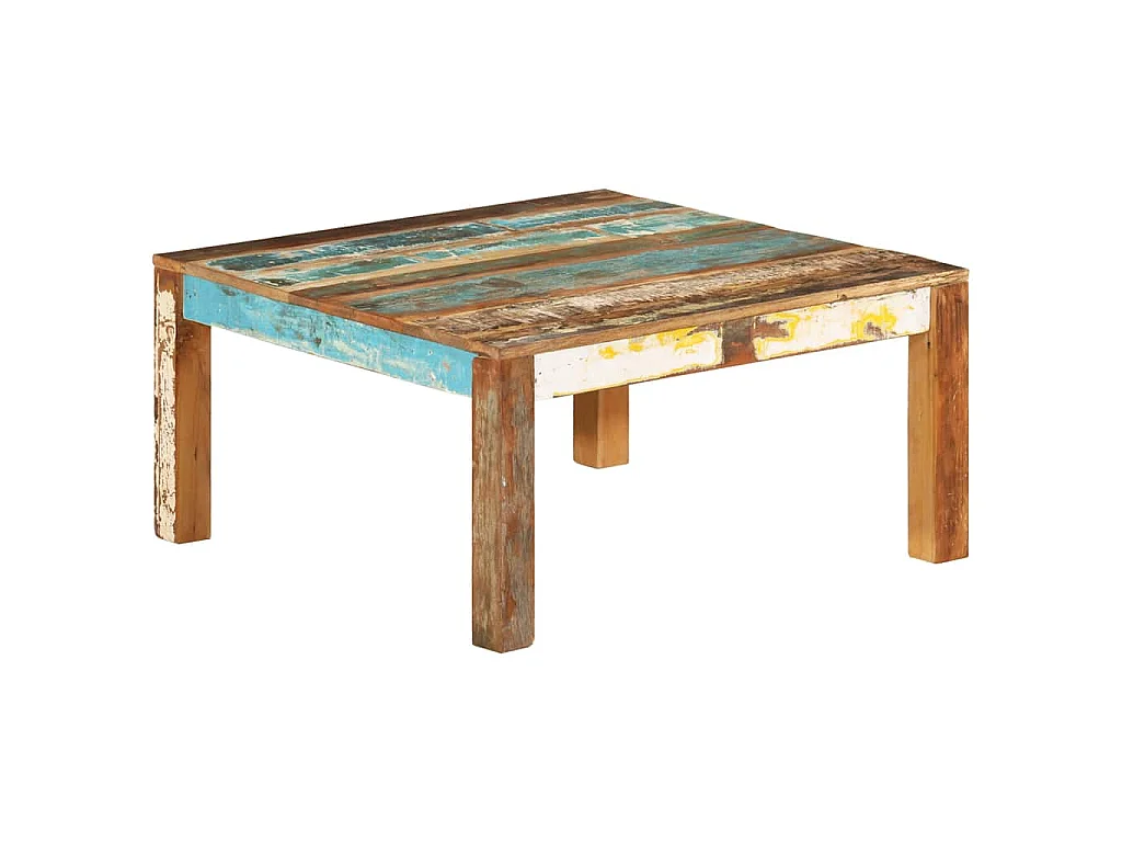 Couchtisch 80x80x40 cm Altholz Massiv