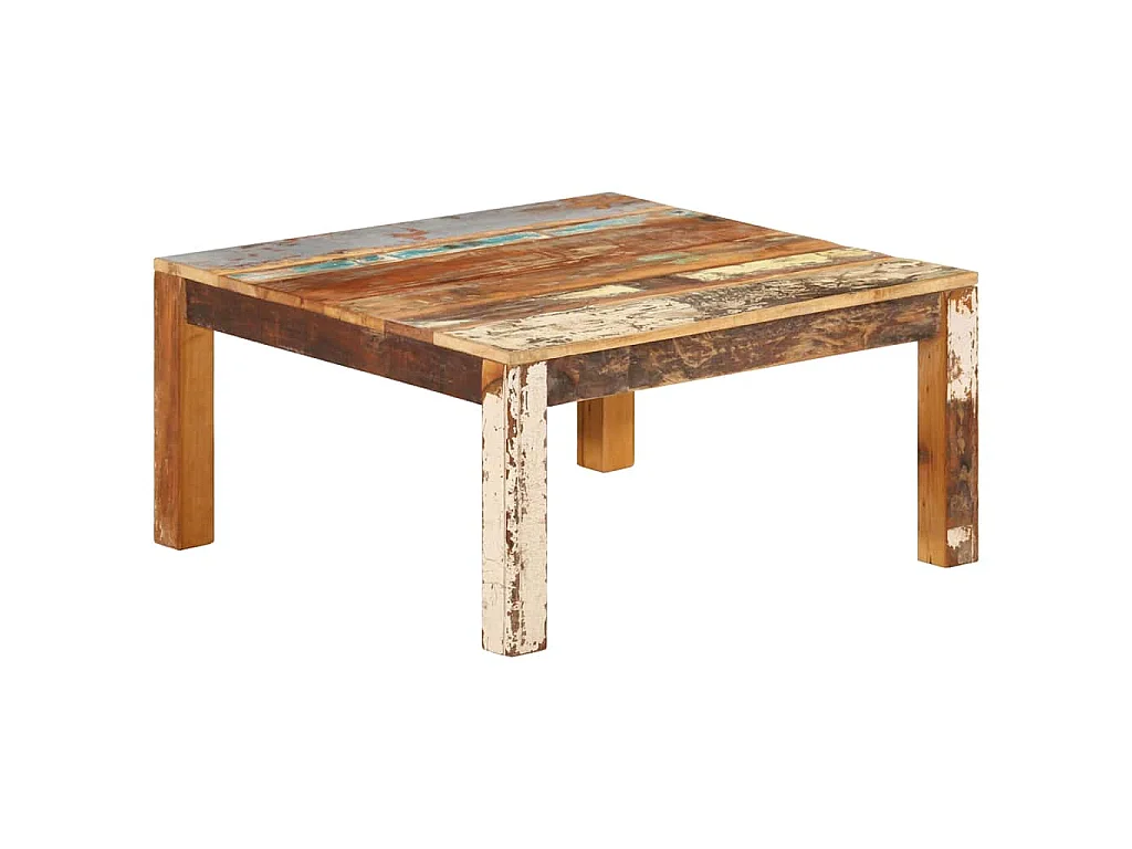 Couchtisch 80x80x40 cm Altholz Massiv