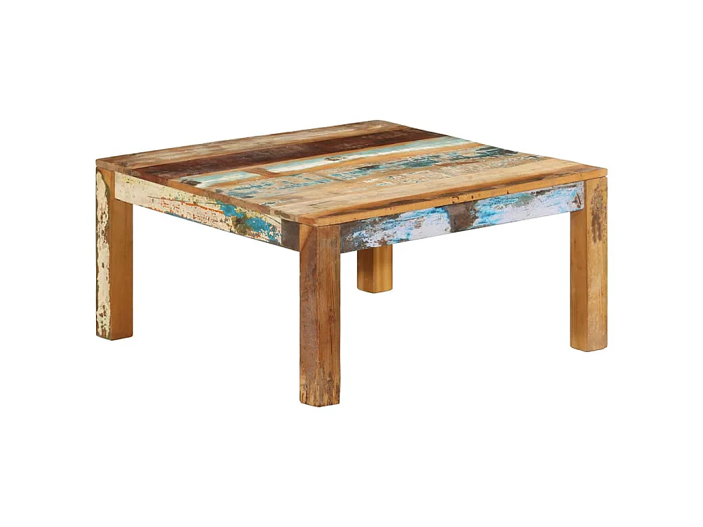 Couchtisch 80x80x40 cm Altholz Massiv