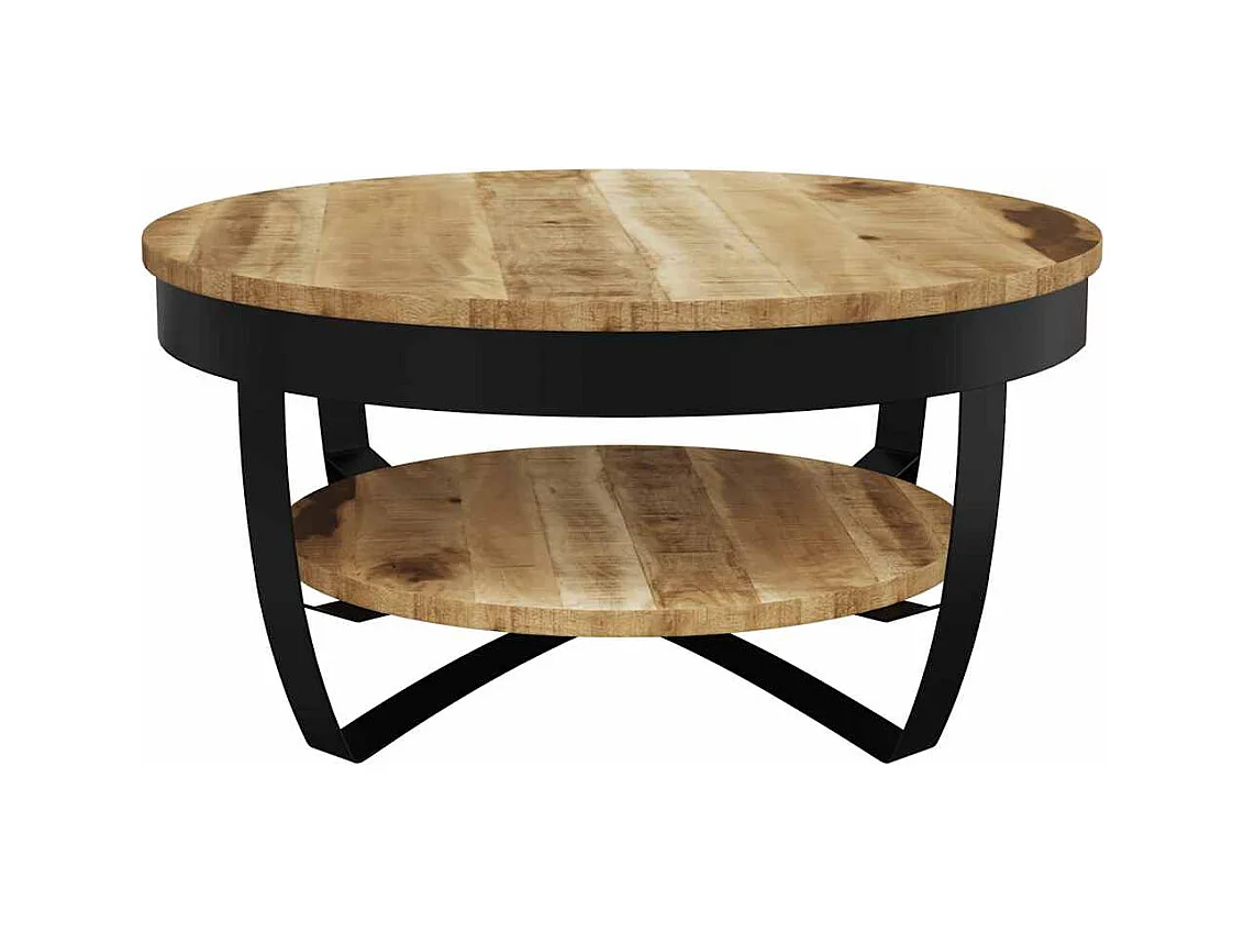 Table basse Bois massif de manguier brut 65x32 cm