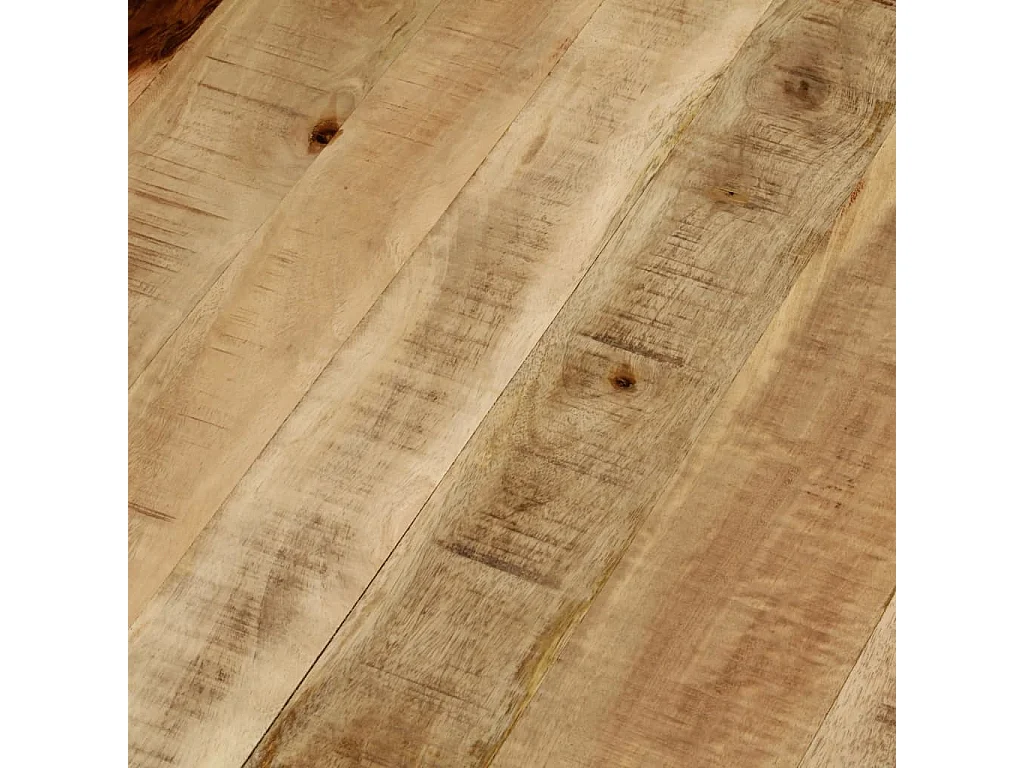 Tavolino da Salotto in Legno Massello Grezzo di Mango 65x32 cm