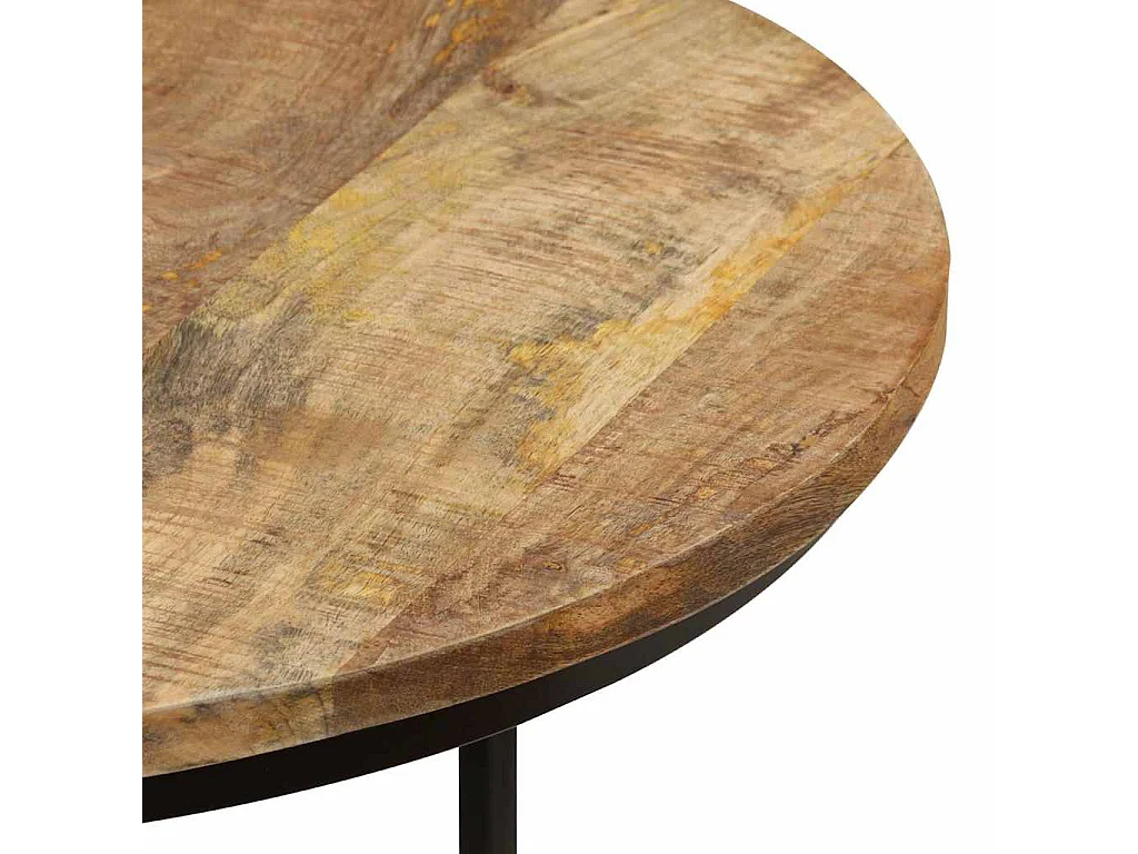 Tables gigognes 2 pcs Bois de manguier brut