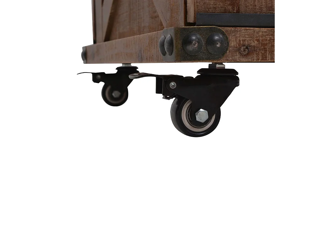 Mesa de centro em madeira de abeto maciça 91x51x38 cm castanho